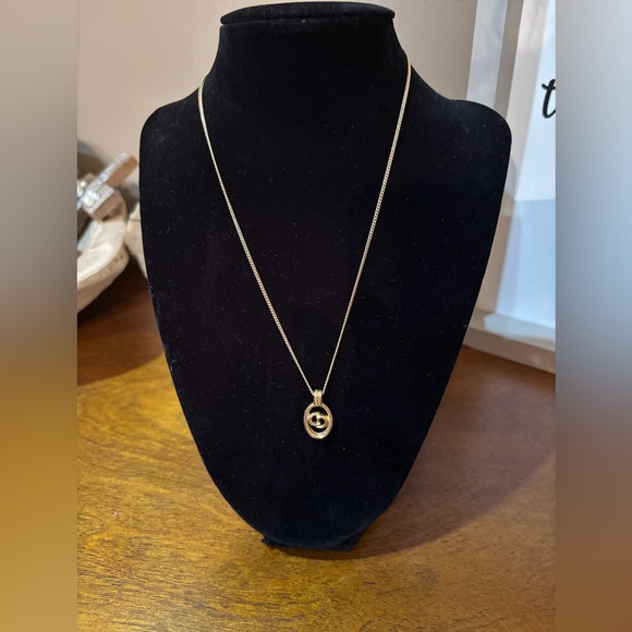Christian Dior authentic CD vintage necklace gold- EUC - Picture 1 of 7